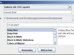 The Web Gallerie Dialog in German