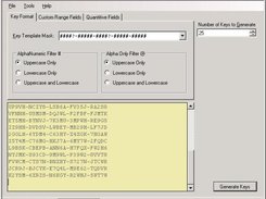 Main Tab for Generating Key Mask