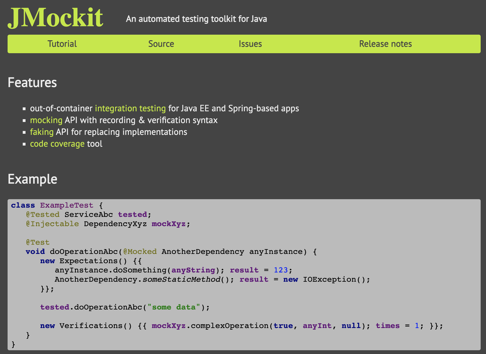 JMockit Screenshot 1