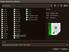 JModPlayer 1.2 displaying a Sound Module's information.