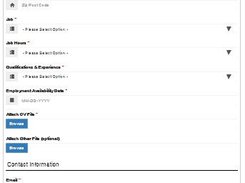 Job Application Employment Form Website Screenshot 3