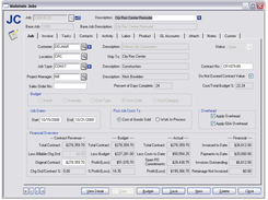 CYMA Job Cost Screenshot 1