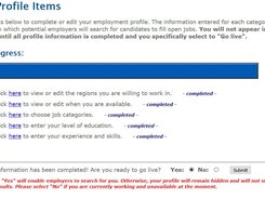 Employee Profile Status