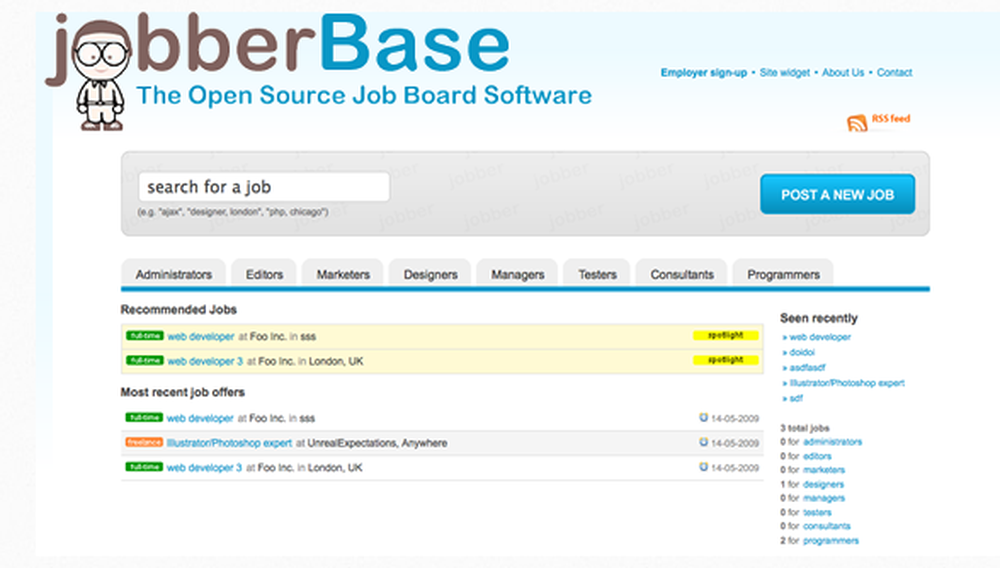 Jobberbase Screenshot 1