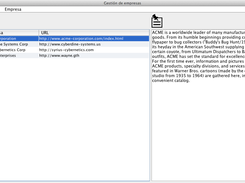 Mac OS:: Companies manager window