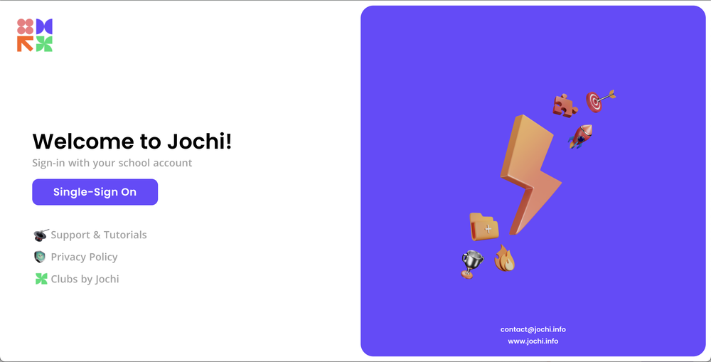 Jochi Login Screen