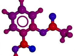 POVRay visualization using atom partial charges (PEOE)