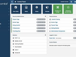 Joomla back-end interface