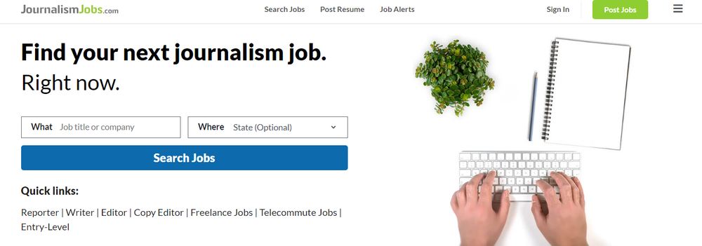 JournalismJobs.com Screenshot 1