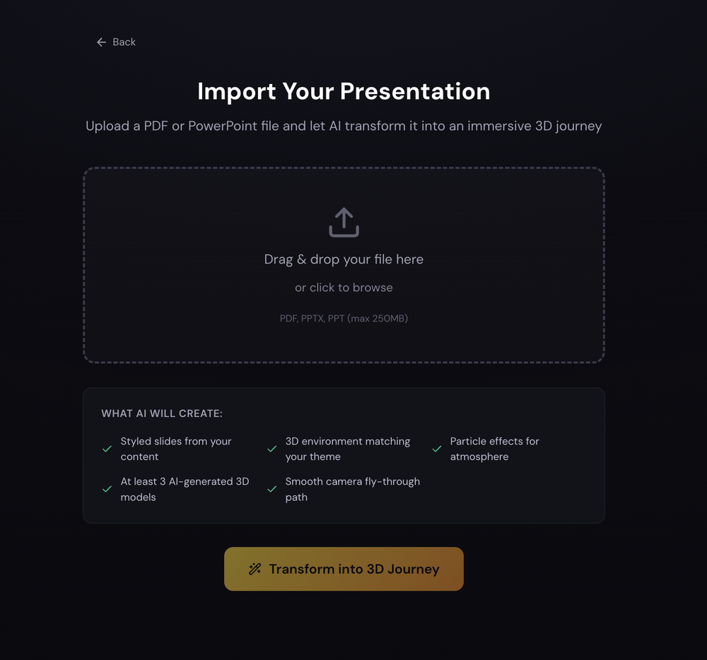 Upload your presentations and bring them to life 