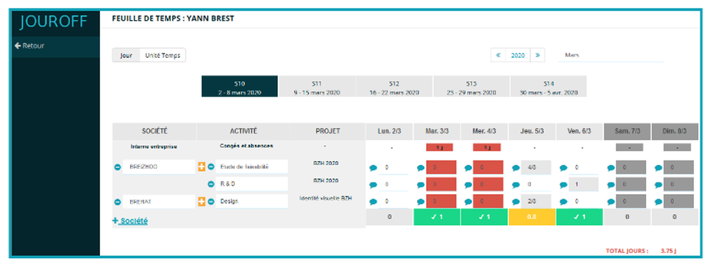 JourOff Screenshot 1