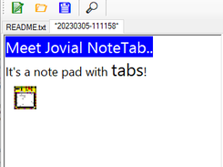 Tabs, rich text and image support.