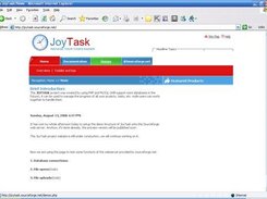 Snapshot 001: JoyTask Website Index page.