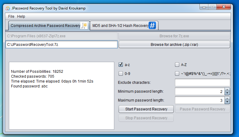 7z password unlocker online