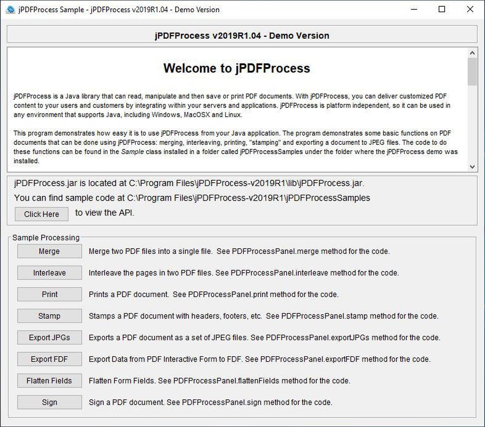 jPDFProcess Screenshot 1