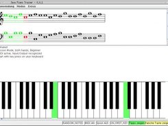 Main Window with note display, piano assistance and messages