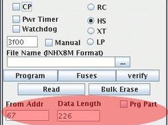 part programming of pic chip option from to address