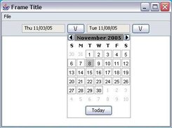 JPopupCalendar with default look and feel.