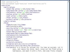 Some layouted XML, syntax-highlighted using mark()