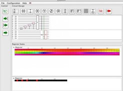 Visualization of a qubit register during a quantum algorithm