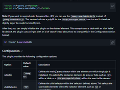 jQuery Searchable Plugin Screenshot 1