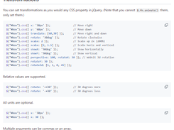 jQuery Transit Screenshot 1