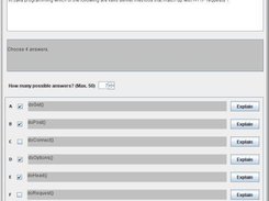 Creating a multiple choice question.