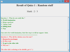 Result page