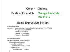 Sample report using Scala expressions