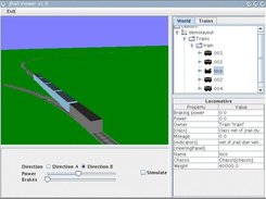 JRail Viewer with simulation feature (Linux)