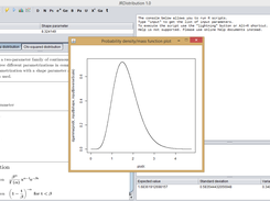 Probability density and cumulative distribution can be plotted automatically