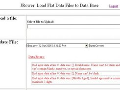 Errors detected in data file