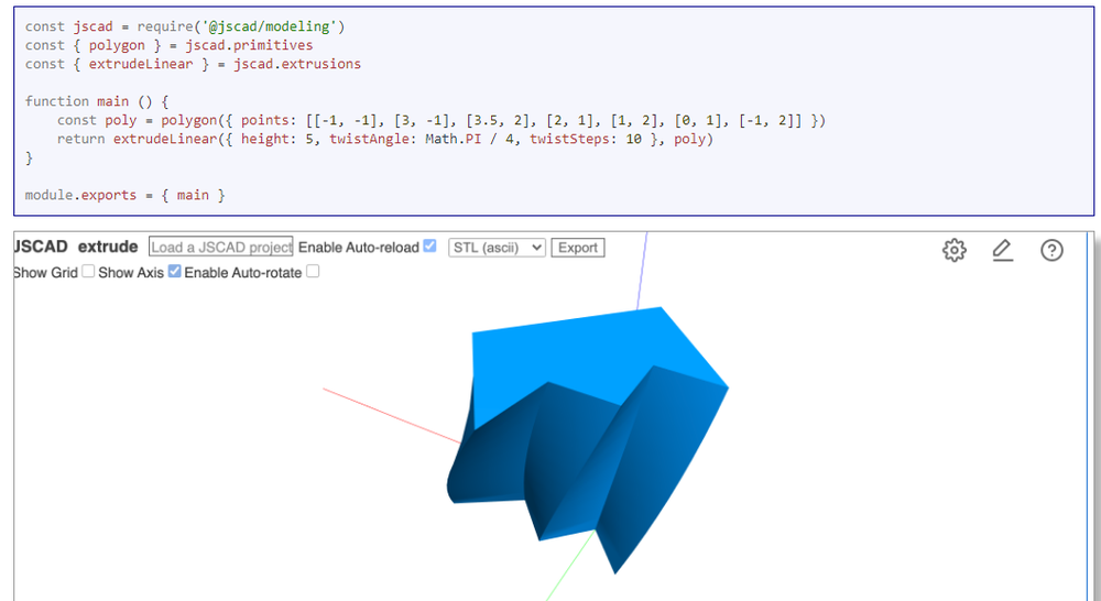 JSCAD Screenshot 1