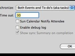 JSCalendarSync v0.75 Preferences window