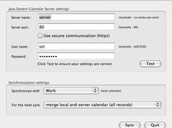 JSCalendarSync v0.2 main window