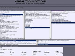 The www.menialtools.com GI/GL database app - Drilldown style