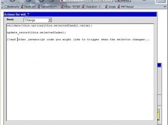 Adding Javascript code to the "OnChange" event of a widget.