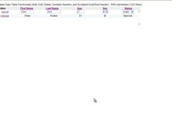 Datatable on edit mode.