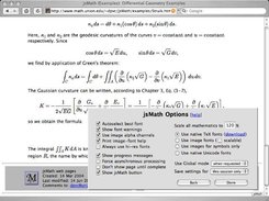 jsMath Options Panel