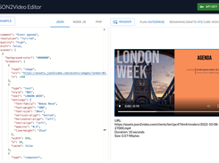 JSON2Video video template editor