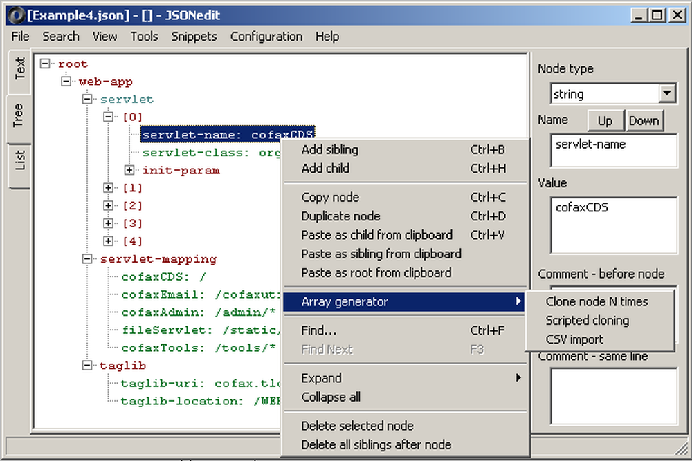 JSONedit Screenshot 1