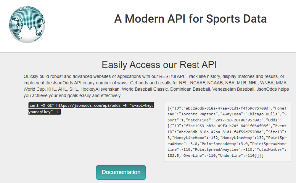 JsonOdds Screenshot 1