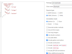jsonschema2pojo Screenshot 1
