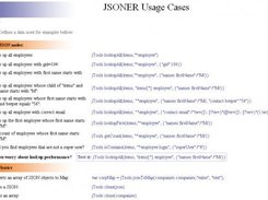 JSONER live examples page snapshot