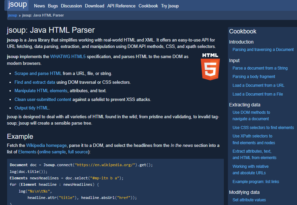 jsoup Screenshot 1