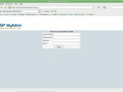 jspmyadmin Screenshot 2