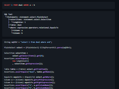 JSqlParser Screenshot 1