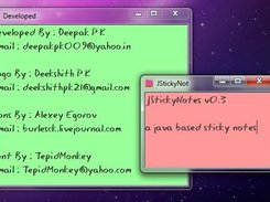 JStickyNotes v0.3 (on windows7)