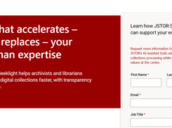 JSTOR Seeklight Screenshot 1