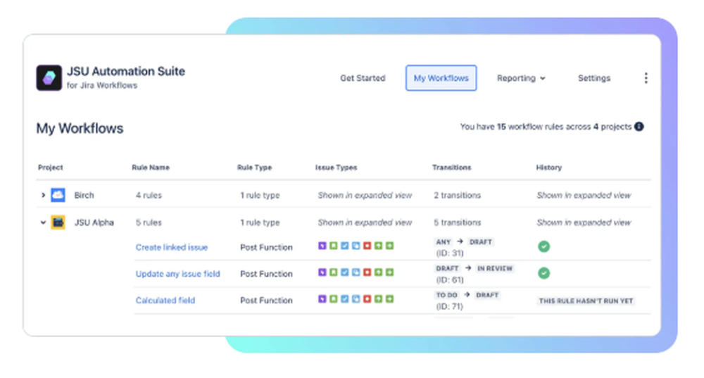 JSU Automation Suite for Jira Workflows Screenshot 1